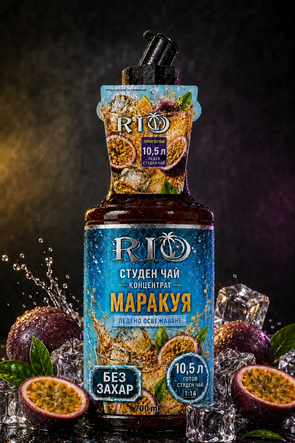 RIO Студен чай концентрат без захар Маракуя 700 ml